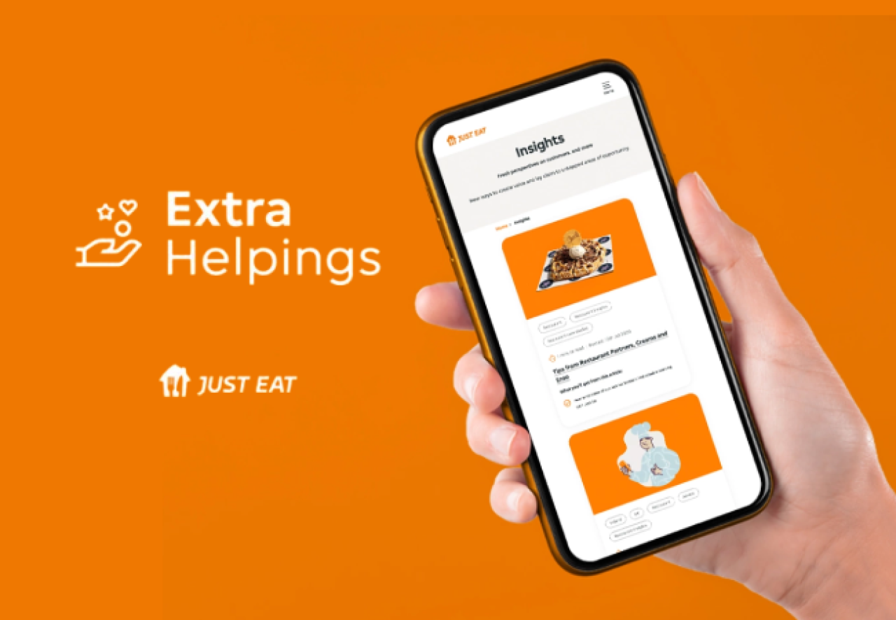 Just Eat featured card.
